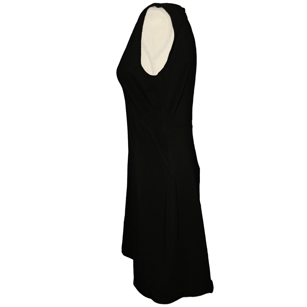 Everlane Black Sleeveless V-Neck Fit & Flare Dress A-Line Stretch Classic Sz 6 - Picture 5 of 15